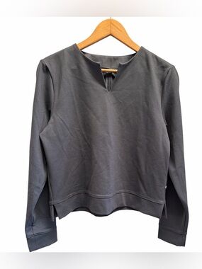 Kit & Ace Women's Gray Long-Sleeve Pullover Top Size M Boxy Fit